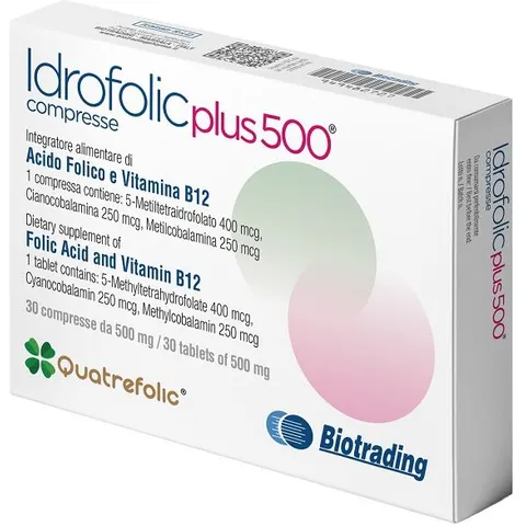 BIOTRADING Srl UNIPERSONALE IDROFOLIC Plus 500 30Cpr – immagine 1