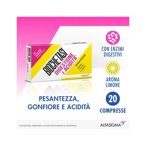 Biochetasi Digestione: 20 Compresse Masticabili – immagine 1