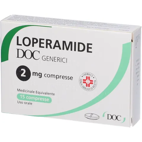 doc generici Loperamide 2 mg Diarrea 15 Compresse – immagine 1