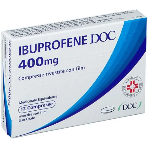 DOC GENERICI Srl Ibuprofene DOC 400 mg, 12 Compresse – immagine 1