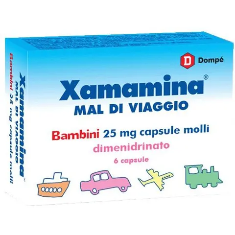 Dompé Xamamina Bambini 25 mg 6 Compresse – immagine 1