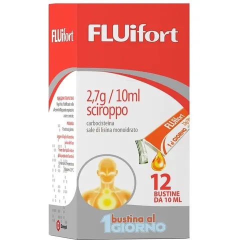 Dompé Fluifort 2,7g/10ml sciroppo 12 bustine 10ml – immagine 1