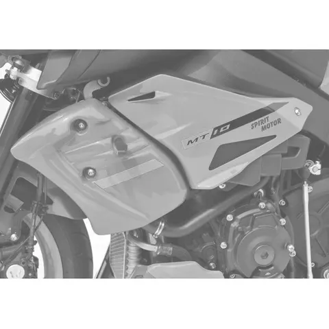Ecope de radiateur Ermax YAMAHA MT10 Gris mat clair – image 1