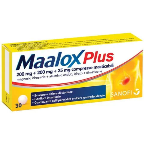 FARMED Srl Maalox Plus, 30 Compresse Masticabili – immagine 1