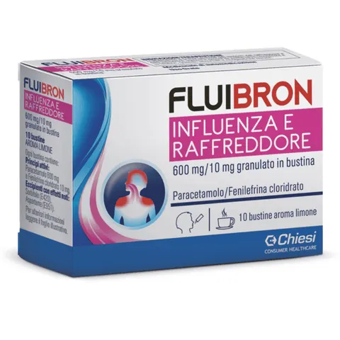 fluibron Influenza E Raffreddore 600mg/10mg Granulato 10 Bustine – immagine 1