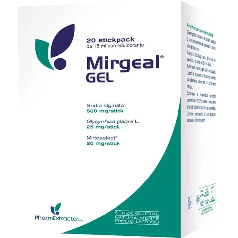 PHARMEXTRACTA SpA MIRGEAL Gel 20 Stick Pack – immagine 1