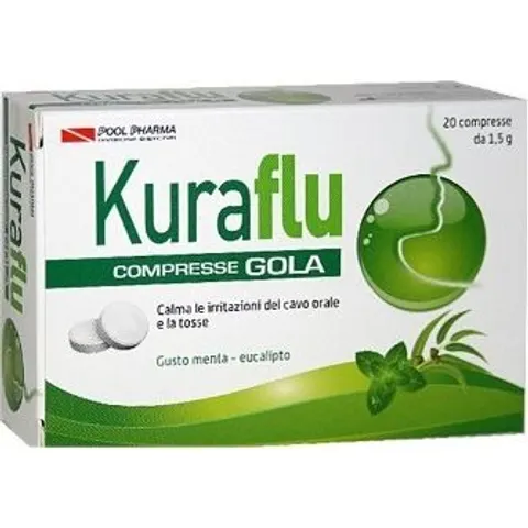 Pool Pharma Kuraflu Gola Menta Forte 20 Compresse – immagine 1