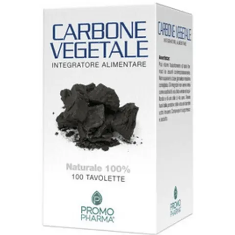 Promopharma Carbone Vegetale Integratore 100 Tavolette – immagine 1