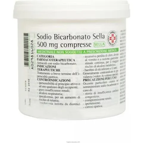 sella Sodio Bicarbonato 500 mg 1000 Compresse – immagine 1