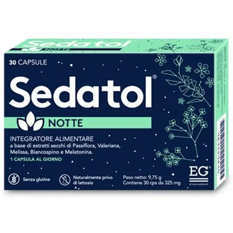 Sedatol Notte Integratore Per Il Sonno e Jet lag 30 Capsule – immagine 1