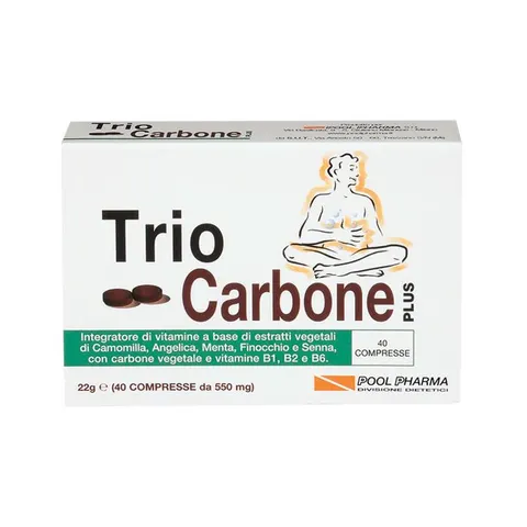 Triocarbone Plus - Integratore Digestivo, 40 Compresse – immagine 1