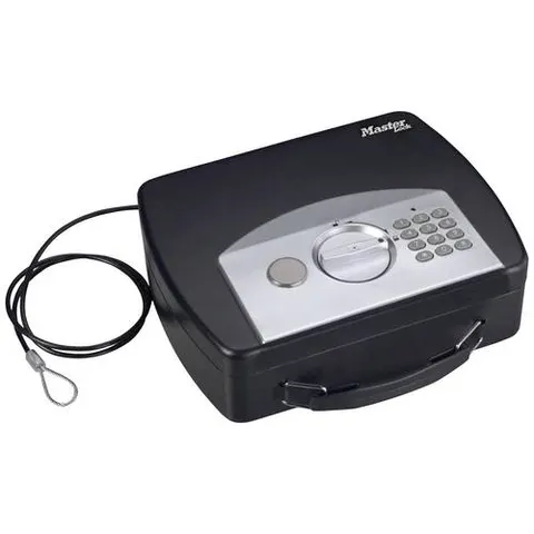 Master Lock Digitale Draagbare Kluis met Kabel – afbeelding 1