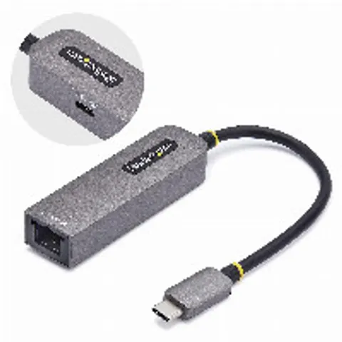 StarTech.com 2.5GbE USB-C to Ethernet Adapter - Network adapter - USB-C 3.2 Gen 1 / Thunderbolt 3 - 10M/100M/1G/2.5 Gigabit Ethernet + USB-C 3.2 Gen 1 – image 1