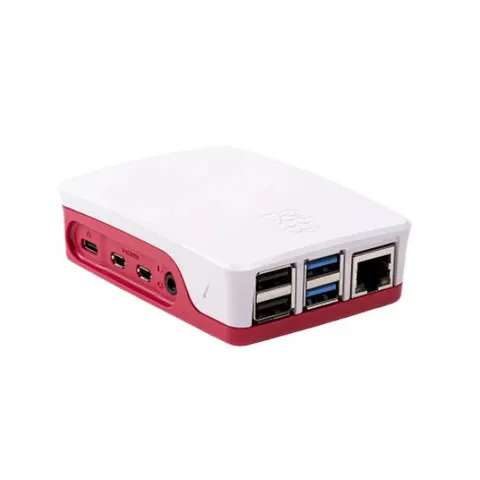 RASPBERRY PI 4 Model B Gehäuse, Kunststoff, Rot/Weiß – Bild 1