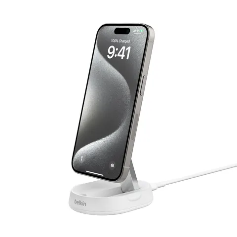 Belkin MagSafe Compatible Folding Wireless Charger Qi2 White – image 1