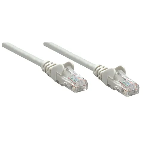 INTELLINET Patchkabel RJ45 U/UTP Cat6 10m Hebelschutz grau – Bild 1