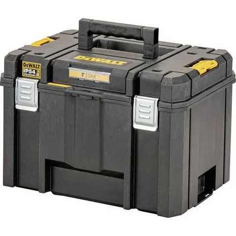 DeWalt TSTAK IP54 Deep Box – Black & DeWalt Yellow – image 1