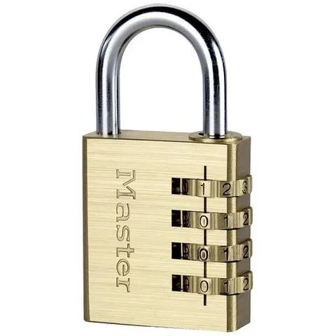 Master Lock Brass Finish 40Mm 4-Digit Combination Padlock – image 1