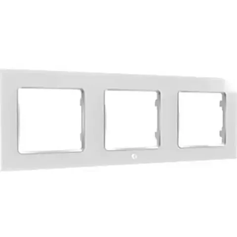 SHELLY WF3 W - Shelly wall pushbutton frame, white, 3-fold – image 1