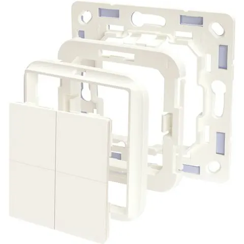 Shelly BLU Wall Switch 4 Adapter Busch-Jaeger – Weiß – Bild 1