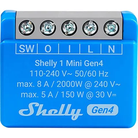 Shelly 1 Mini Gen4 Funk-Schalter – Blau – Bild 1