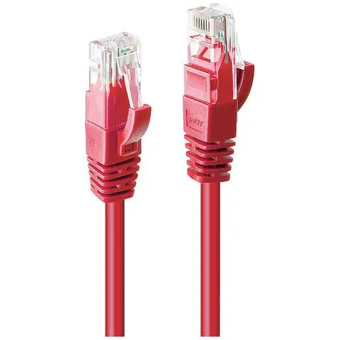 Lindy 0.5m Cat.6 U/UTP Network Cable. Red – image 1