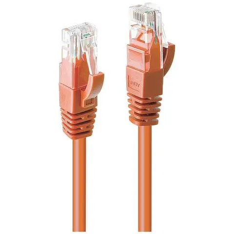 Lindy 2m Cat.6 U/UTP Network Cable. Orange – image 1