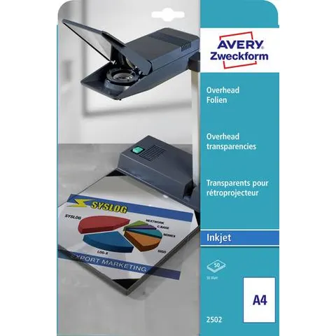 AVERY Zweckform InkJetfolien 2502 transparent – Bild 1