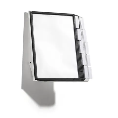 Durable SHERPA WALL 10 Display Panel Document Split Flap Index | A4 Black & Grey – image 1