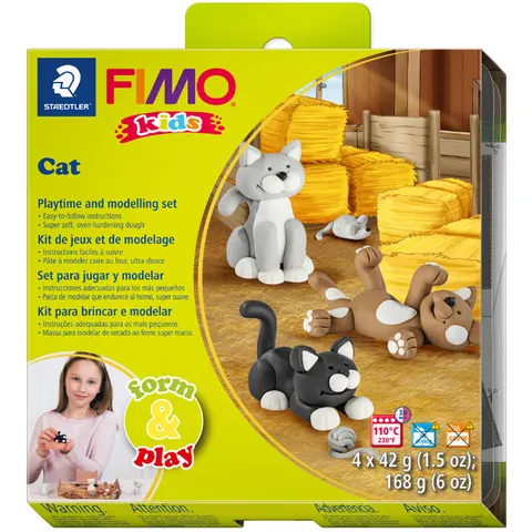 FIMO Set Mod.masse Fimo kids F&P cat – Bild 1
