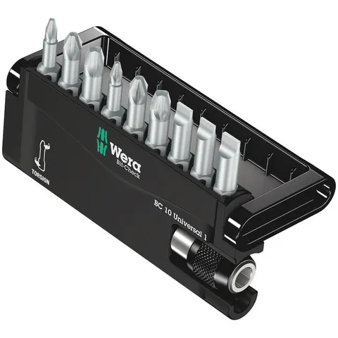 Wera 10 Piece Bit-Check Torsion Screwdriver Bit Set – BITCHECK10UNIVERSAL1 – image 1