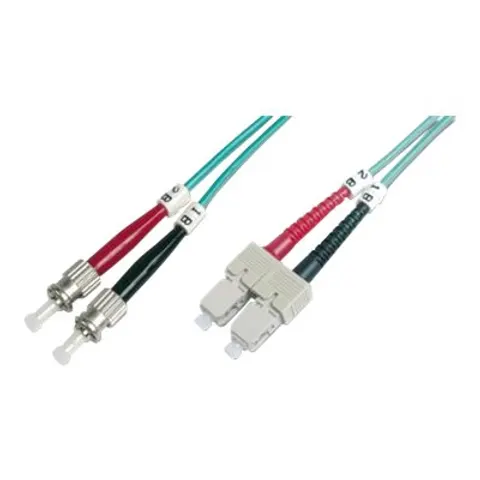 DIGITUS LWL Patchkabel, 2 x ST - SC-Duplex, OM3, 2,0 m – Bild 1