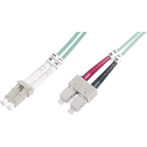 DIGITUS LWL Patchkabel, LC-Duplex - SC-Duplex, OM3, 2,0 m – Bild 1