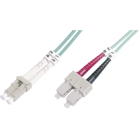 DIGITUS LWL Patchkabel, LC-Duplex - SC-Duplex, OM3, 3,0 m – Bild 1