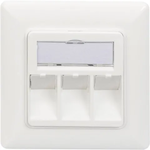 DIGITUS DIGI DN-93821 - Empty box with front panel for 3x Keystone modules – image 1