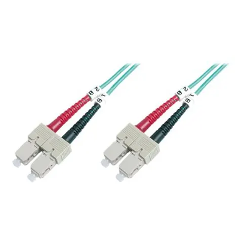DIGITUS LWL Patchkabel, SC-Duplex - SC-Duplex, OM4, 1,0 m – Bild 1