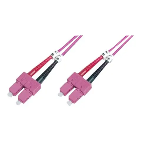 DIGITUS LWL Patchkabel, SC-Duplex - SC-Duplex, OM4, 2,0 m – Bild 1