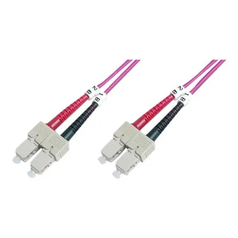 DIGITUS LWL Patchkabel, SC-Duplex - SC-Duplex, OM4, 3,0 m – Bild 1