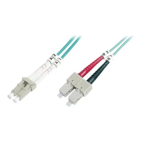 DIGITUS LWL Patchkabel, LC-Duplex - SC-Duplex, OM4, 5,0 m – Bild 1