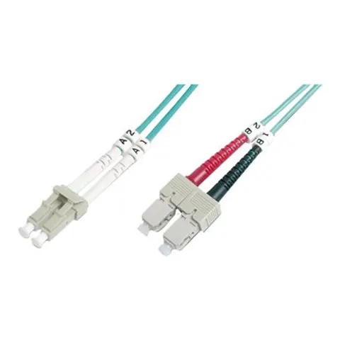 DIGITUS LWL Patchkabel, LC-Duplex - SC-Duplex, OM4, 10,0 m – Bild 1