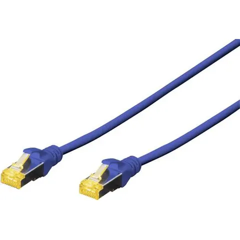 DIGITUS Patchkabel, Kat. 6A, S/FTP, 0,5 m, blau – Bild 1