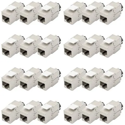 Digitus CAT 6A Keystone module shielded with intelligent cable manager set (24 pieces) – image 1