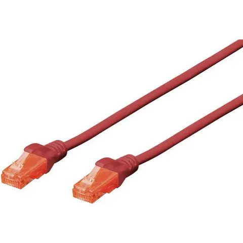 DIGITUS Patchkabel, Kat. 6, U/UTP, 0,25 m, rot – Bild 1