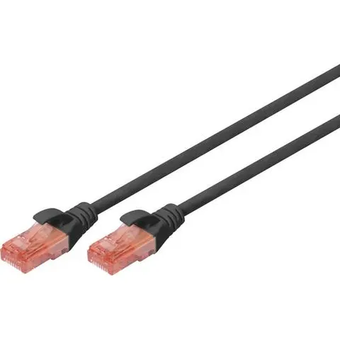 DIGITUS Patchkabel, Kat. 6, U/UTP, 1,0 m, schwarz – Bild 1