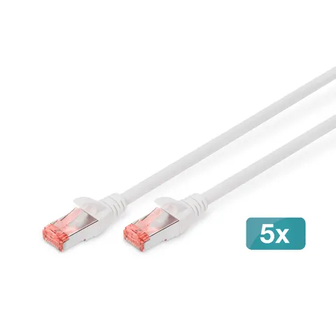 Digitus CAT 6 S/FTP Patchkabel, 5 Stück – DK1644100WH5 – Bild 1