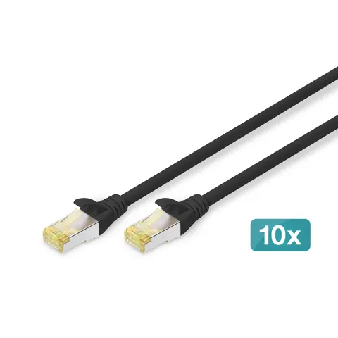 Digitus CAT 6A S/FTP Patchkabel, 10 Stück – DK1644A020BL10 – Bild 1