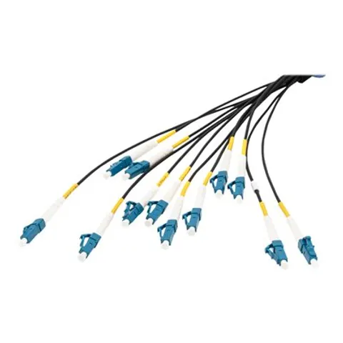 DIGITUS LWL Patchkabel LC->UPC 100m Vorkonfektioniert OS2 12 – Bild 1