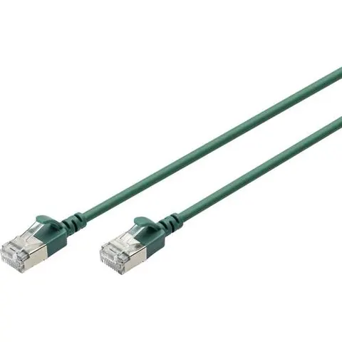 Digitus CAT 6A F-FTP Slim patch cord. 1m. green – image 1