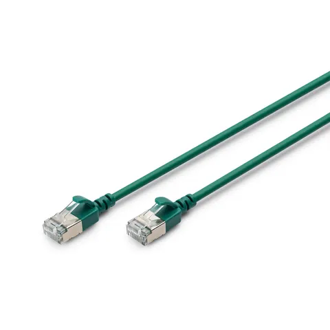 Digitus CAT 6A F-FTP Slim Patchkabel, 3m, Grün – Bild 1