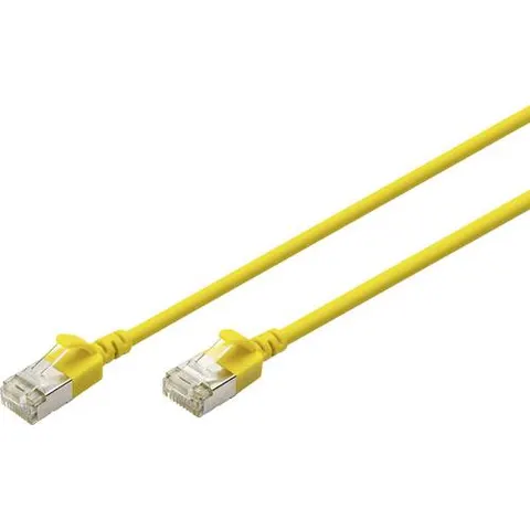 Digitus CAT 6A F-FTP Slim patch cord. 2m. yellow – image 1